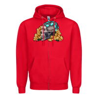 Red skull with sunflowers Zipper Hoodie - RanaPortraitStore