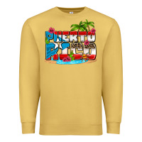 Antique Gold puerto rico and flowers with frog Premium Sweatshirt - AdoDesignShop