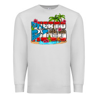 Dove Grey puerto rico and flowers with frog Premium Sweatshirt - AdoDesignShop