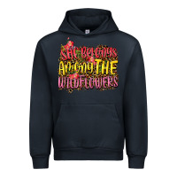 Navy she belongs among the wildflowers Urban Hoodie - NancyCooperArtShop