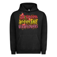 Pigment Black she belongs among the wildflowers Urban Hoodie - NancyCooperArtShop