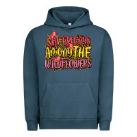 Pigment Midnight Navy she belongs among the wildflowers Urban Hoodie - NancyCooperArtShop