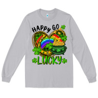 Moon Dust Happy Go Lucky Pot Of Gold And Rainbow Heart Long Sleeve Tee - RanaPortraitStore