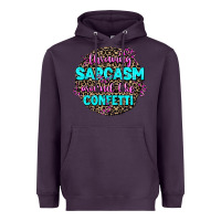 Plum throwing sarcasm around like confetti Heavyweight Hoodie - AdoDesignShop