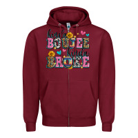 Burgundy kinda boujee kinda broke Zipper Hoodie - Zillion Design Studio