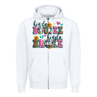 White kinda boujee kinda broke Zipper Hoodie - Zillion Design Studio