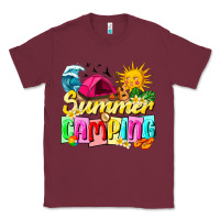 Burgundy summer camping Classic Tee - texasbilliewilder