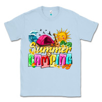 Dusty Blue summer camping Classic Tee - texasbilliewilder