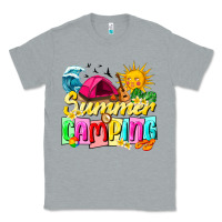 Heather Grey summer camping Classic Tee - texasbilliewilder