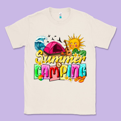 Summer Camping Classic Tee Designed By Texasbilliewilder