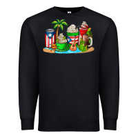 Black puerto rico coffee cups Premium Sweatshirt - AdoDesignShop