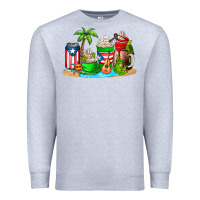 Heather Grey puerto rico coffee cups Premium Sweatshirt - AdoDesignShop