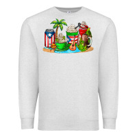 Oatmeal Heather puerto rico coffee cups Premium Sweatshirt - AdoDesignShop