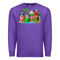 Purple puerto rico coffee cups Premium Sweatshirt - AdoDesignShop