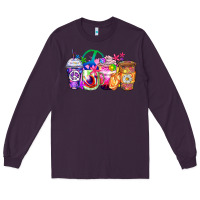 Plum hippie coffee cups Long Sleeve Tee - Zillion Design Studio