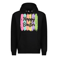 Black happy easter Premium Hoodie - MaliasSmallBusiness