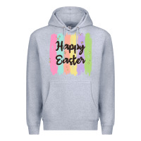Heather Grey happy easter Premium Hoodie - MaliasSmallBusiness