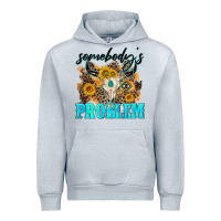 Heather Grey somebodys problem Urban Hoodie - NancyCooperArtShop