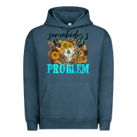 Pigment Midnight Navy somebodys problem Urban Hoodie - NancyCooperArtShop