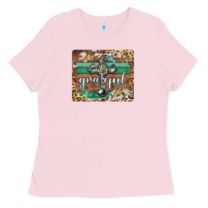 Grateful Cross Mousepad Ladies Tee by BarkalooDesign | Teevron