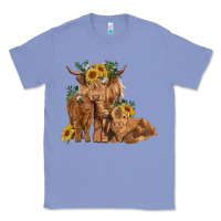 Colony Blue highland cow family Classic Tee - RanaPortraitStore