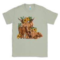 Matcha highland cow family Classic Tee - RanaPortraitStore