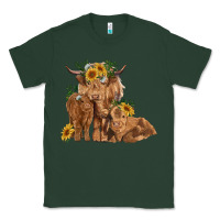 Sports Green highland cow family Classic Tee - RanaPortraitStore