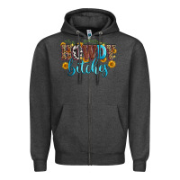 Charcoal Heather howdy bitches Zipper Hoodie - Zillion Design Studio