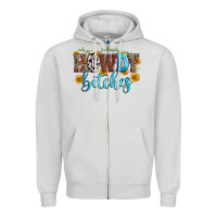 Dove Grey howdy bitches Zipper Hoodie - Zillion Design Studio