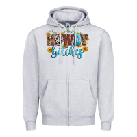 Heather Grey howdy bitches Zipper Hoodie - Zillion Design Studio