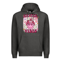 Charcoal Heather Easter vibes Premium Hoodie - MaliasSmallBusiness