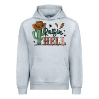 Heather Grey raisin hell cowboy cactus Urban Hoodie - MaliasSmallBusiness