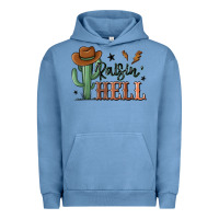 Pigment Pebble Blue raisin hell cowboy cactus Urban Hoodie - MaliasSmallBusiness