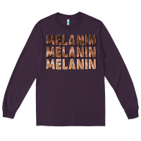 Plum melanin melanin melanin Long Sleeve Tee - texasbilliewilder
