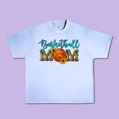 Western Leopard Camouflage Sunflowers Glitter Mom Basketball Urban Heavy Tee Designed By Artiststas
