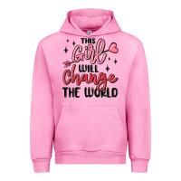 Fuchsia Pink this girl will change the world Urban Hoodie - MaliasSmallBusiness