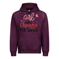Mauve Wine this girl will change the world Urban Hoodie - MaliasSmallBusiness