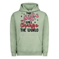 Pigment Oil Green this girl will change the world Urban Hoodie - MaliasSmallBusiness