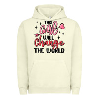 Pigment Pistachio this girl will change the world Urban Hoodie - MaliasSmallBusiness