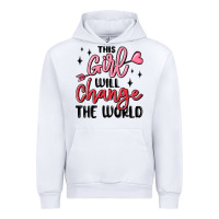 White this girl will change the world Urban Hoodie - MaliasSmallBusiness