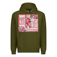 Army Green cancer words Premium Hoodie - MaliasSmallBusiness