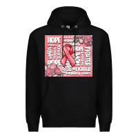 Black cancer words Premium Hoodie - MaliasSmallBusiness