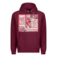 Burgundy cancer words Premium Hoodie - MaliasSmallBusiness