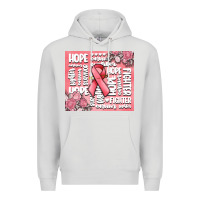 Dove Grey cancer words Premium Hoodie - MaliasSmallBusiness