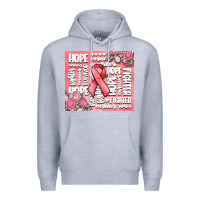 Heather Grey cancer words Premium Hoodie - MaliasSmallBusiness