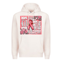 Pale Pink cancer words Premium Hoodie - MaliasSmallBusiness