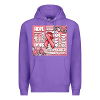 Purple cancer words Premium Hoodie - MaliasSmallBusiness