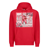Red cancer words Premium Hoodie - MaliasSmallBusiness