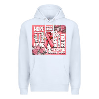 White cancer words Premium Hoodie - MaliasSmallBusiness