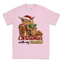 Christmas With My Family Highland Cow Cattle And Calves Classic Tee | Teevron